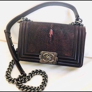 Chanel Stingray Leather Bag Boy Collectors Piece LNWOT